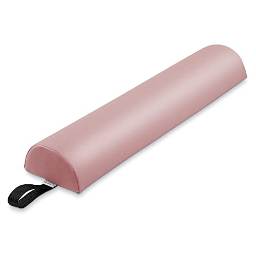 Saloniture Half Round Massage Table Bolster Pillow Pad - 26 x 6 x 3 Inch - Pink - color: Pink