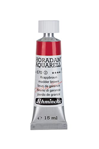 Schmincke HORADAM AQUARELL Madder brown 15 ml, 14670006 - color: 670 madder brown, size: 0.5 Fl Oz (Pack of 1)