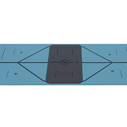 Liforme Yoga Pad - Revolutionary Alignment System, Advanced Non-Slip Grip | Eco-friendly, Non-Toxic, Sweat-Resistant, 4.2mm thick pad for knee, elbow and hand support during Yoga, Free Yoga Bag - color: Gray