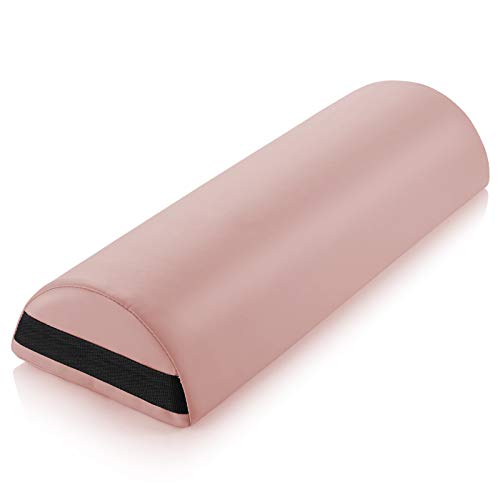 Saloniture Jumbo Half Round Massage Table Bolster Under-Knee Pillow Pad - 26 x 9 x 4.5 Inch - Pink - color: Pink