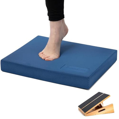 strongtek Portable Slant Board & Balance pad – Stretch & Rehab Combo
