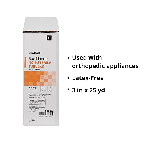 McKesson Stockinette, Non-Sterile, Cotton, Beige, Tubular, 3 in, 1 ct | 25 yds - size: 9.5 Inch x 75 Feet