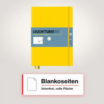 Leuchtturm1917 - Master A4 Hardcover Sketchbook (Lemon) - 112 Pages of 150g/m² Paper - color: Lemon, size: Master (A4+)
