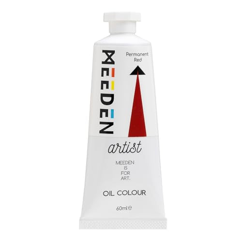 MEEDEN Artist Grade Oil Paint: Permanent Red - 60ml/2oz Tube | Professional Art Paints and Supplies for Canvas Painting - color: Permanent Red, size: 2 Fl Oz (Pack of 1)