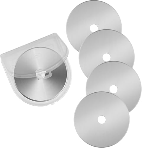 60mm Rotary Cutter Blades 5-Pack Replacement Blades Fits Fiskars, OLFA,Martelli,Dremel,Truecut,DAFA for Quilting Scrapbooking Sewing Arts & Crafts Sharp and Durable Cutter Blade (silver) - color: Silver (60mm 5pcs)