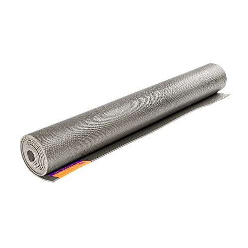Hugger Mugger Tapas Travel Yoga Mat - Super Portable and Durable, Textured Sticky Surface, May be Folded or Rolled, Packable, Economical - color: Graphite