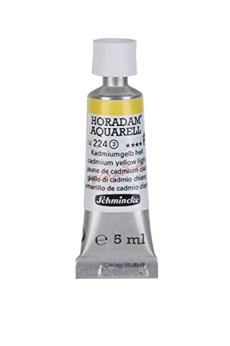 Schmincke - HORADAM® AQUARELL - finest artists' watercolours, light cadmium yellow - 5 ml - color: 224 cadmium yellow light, size: 0.17 Fl Oz (Pack of 1)