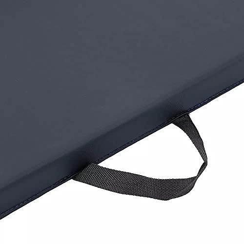Fitness Maniac HIGH-DENSITY Firm Foam Folding Mat Thick Exercise Gymnastics Panel Gym Mats Non Slip with Carrying Handles Yoga Aerobics Workout Training - color: Tri-Fold (Black)