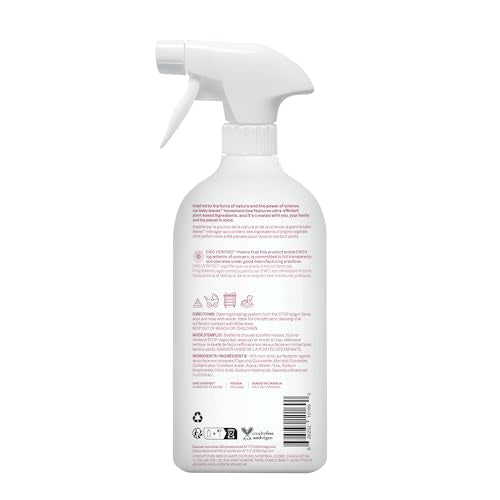 ATTITUDE Baby & Kids Toy Cleaner Spray, EWG Verified, Multi-Surface Cleaner for Toys, High Chairs & Play Areas, Naturally Derived, Vegan, Unscented, 27.1 Fl Oz (Pack of 6)