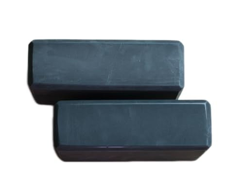Yoga Block High Density EVA Foam Blocks 2 Packs 9"x6"x3" Each, Supportive, Lightweight with Beveled Edges for Yoga, Pilates, and Meditation - color: Black