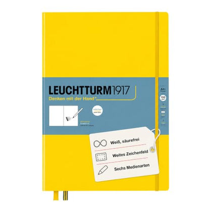 Leuchtturm1917 - Master A4 Hardcover Sketchbook (Lemon) - 112 Pages of 150g/m² Paper - color: Lemon, size: Master (A4+)