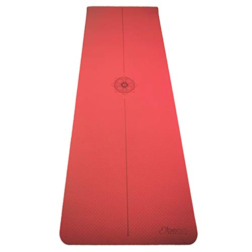 SuperLite TPE Yoga Mat for Exercise - 6mm Thick Comfortable Workout Exercise GYM Mat for Adult - Eco Friendly Extra-long Non Slip Yoga Mat for Yoga, Pilates, Gym and Stretching - 72”x24” - color: Red
