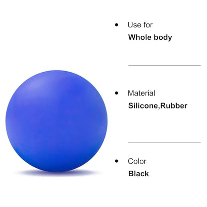WOVTE Massage Lacrosse Ball for Sore Muscles, Shoulders, Neck, Back, Foot, Body, Deep Tissue, Trigger Point, Muscle Knots, Yoga and Myofascial Release (Royal Blue) - color: Royal Blue