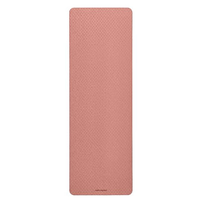 Retrospec Zuma 1/2" Yoga Mat Non Slip Exercise Mat For Pilates, Workout | 72x24x1/2", Gym Mat, Yoga Mat Strap, TPE Yoga Mat, Eco Friendly, Elastic Memory Foam, Moisture Resistant, BPA, Latex Free - color: Rose