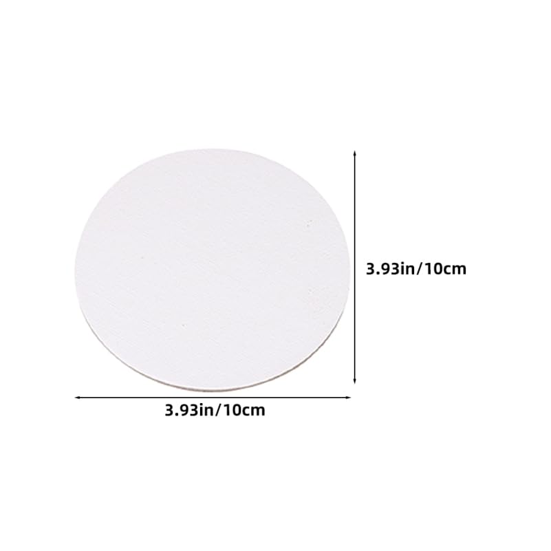 Toddmomy 8 Pack Round Blank Canvas Boards 3.93 Inch Cotton Canvas Panels for Oil Painting Acrylic Painting Watercolor Artist Boards for Kids DIY Crafts
