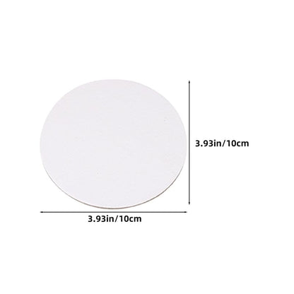 Toddmomy 8 Pack Round Blank Canvas Boards 3.93 Inch Cotton Canvas Panels for Oil Painting Acrylic Painting Watercolor Artist Boards for Kids DIY Crafts