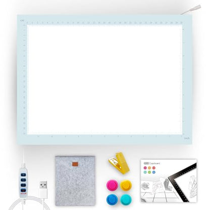 A4 LED Copy Board Light Tracing Box，Trace Light Pad for Tattoo Transferring, Drawing, Streaming, Sketching, Animation, Stenciling，USB LED Light Board for Diamond Painting - size: 13.58"L x 10.04"W x 0.3"H