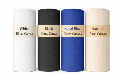 Sedona Designz 60" Wide Cotton Duck Canvas Fabric - Heavy Weight 10oz Durable 100% Cotton (Black, 10 Yards) - color: Black, size: 10 Yards