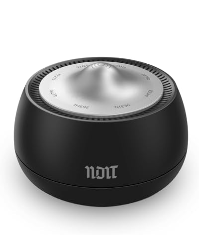 NDLT Portable Electronic Tibetan Singing Bowl, 8 Healing Frequencies (369-963Hz), Auto & Manual Modes, Vibration Therapy with Timer, USB-C Rechargeable Meditation Device for Yoga, Relaxation and Reiki - color: Black HZ