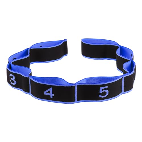 Stretch Strap, Yoga Stretching Band, Elastic Stretching Strap, Yoga Stretch Strap with 8 Loops, for Effective Stretching - color: Blue
