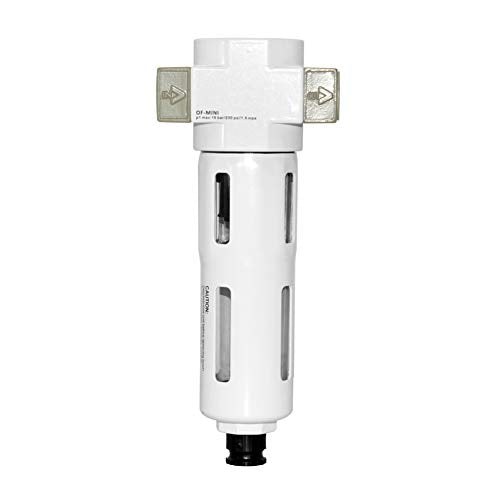 Beduan 3/8" Air in-line Compressed Particulate Filter,Moisture Water Trap Filter With Visible Bowl,Semi-Auto Drain(MINI) - size: 3/8"