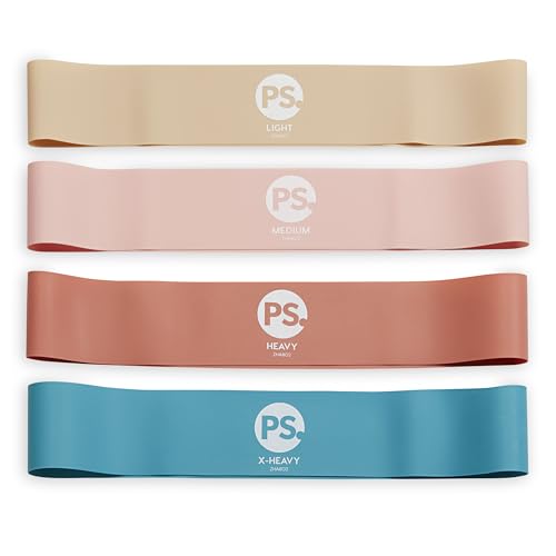 POPSUGAR Mini Loop Resistance Bands, 4-Pack (Periwinkle)