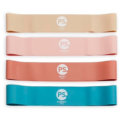 POPSUGAR Mini Loop Resistance Bands, 4-Pack (Periwinkle)