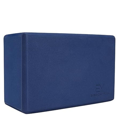 Everyday Yoga Premium Foam Block, 3in/4in/5in Thick, Multi Colors, 1 Block - color: True Navy, size: 4 Inch Thick