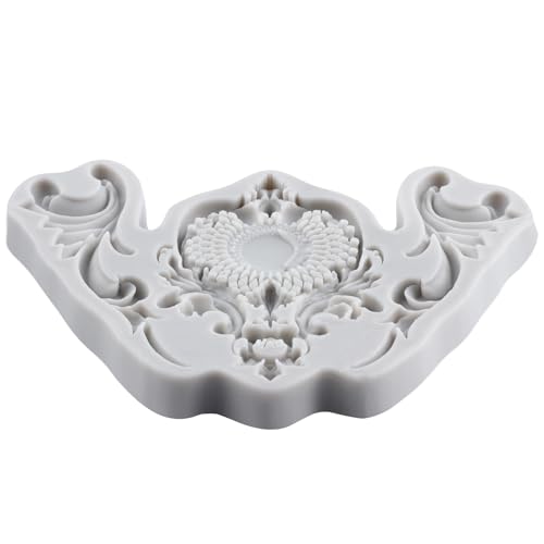 Baroque Scroll Relief Polymer Clay Molds Baroque Silicone Mold | Epoxy Resin Casting DIY Crafts Air Dry Polymer Crafts Supplies Clay Tools - color: Style J