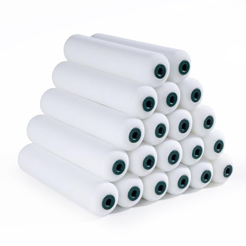 Foam Paint Roller, 20 Pack, 6 Inch Mini Paint Roller Covers, High Density Foam Paint Roller, Small Paint Rollers for All Flat Surfaces, Suitable for Wall，Kitchen Cabinets, Doors, Tables - size: 6 Inch Foam Paint roller 20 pack