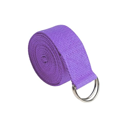 Yoga Straps For Stretching, 6ft Durable Cotton Stretching Bands with Adjustable Metal D-Ring Yoga Belt for Physical Therapy Pilates Flexibility Training and Daily Hamstring Stretch Strap