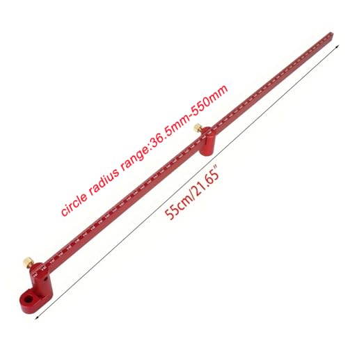 550mm Woodworking Scribing Compass,Adjustable Large Size Circle Drawing Tool, Precision Marking Ruler, Durable Hand Tool for Woodworking Layout and Crafting, (Red) - style: 550mm-Woodworking Compass Scriber