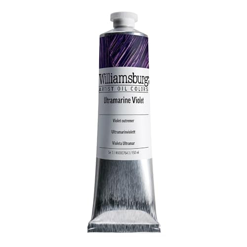 Williamsburg Artist Oil Colors, Ultramarine Violet, 150 ml Tube | Artist grade oil paint delivering rich texture, high pigment load, and distinctive handmade character. - color: Ultramarine Violet, size: 5.07 Fl Oz (Pack of 1)