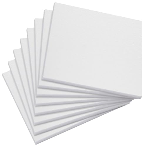Frienda 8 Pcs Polyethylene Foam Sheet, 12 x 12 x 0.5 Inch Cuttable Packing Foam Pad Cushioning for Tool Box, Cases Craft Shipping Moving and Storage (White) - color: White