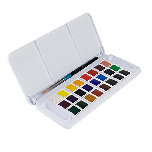 Daler Rowney Half Pan Travel Set, 25 Piece, Assorted Colors