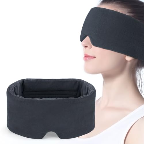 Mavogel Full Coverage Sleep Mask for Sleeping, Light Blocking Eye Mask | Adjustable Closure, Ultra Soft Breathable Modal Eye Cover for Women Men, Pressure-Free for Travel, Nap & Shift Work