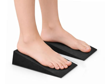 2Pcs Heel Elevated Squat Wedge 15° Incline Workout Wedge for Squats 9.7''x5.9''x2.6'' Foot Wedges for Exercise,Calf Stretching and Physical Therapy (Fit US 6–6.5 Women)