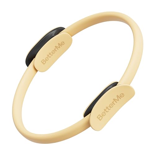 BetterMe Toning Pilates Ring – Magic Circle Pilates Ring for Strength & Flexibility – 15 Inch Fitness Ring for Home Pilates & Yoga Workouts - color: Butter Yellow
