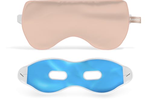 ASUTRA Silk Eye Pillow for Sleep, Light Pink - Filled w/Lavender (One Size) - color: Pink