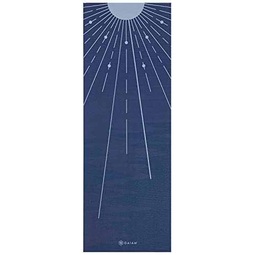 Gaiam Yoga Mat Classic Print, 4mm Non-Slip Mat - color: Moonlit Tide