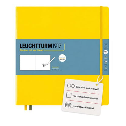 Leuchtturm1917 - Square Hardcover Sketchbook (Lemon) - 112 Pages of 150g/m² Paper - color: Lemon, size: Square