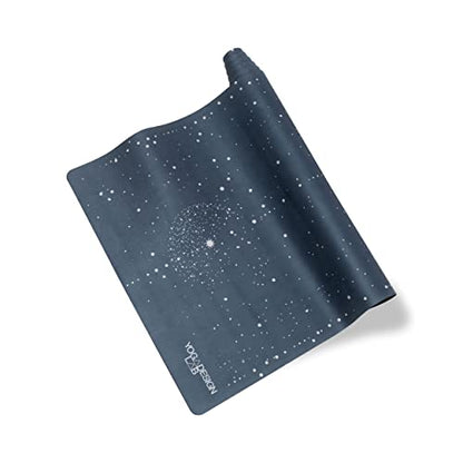 YOGA DESIGN LAB | The Combo Yoga Mat | Eco Luxury | Ideal for Hot Yoga, Power, Bikram, Ashtanga, Sweat | Studio Quality | Includes Carrying Strap! - color: Celestial, size: 1.5mm