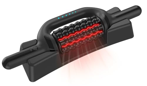 Electric Lymphatic Massager Roller with Red Light for Lymphedema & Lipedema | Handheld Rolling Massager for Lymphatic Drainage Muscle Recovery , 6-Speed Foot Massager Roller for whole body Pain Relief - color: Black