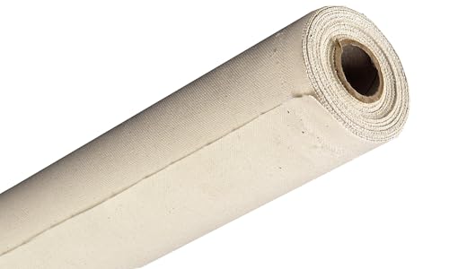 Creative Mark Spectrum Universal Unstretched Cotton Canvas Roll - 72" x 6 Yards 12 oz (14.5 oz Primed) Double Primed, Rich White Acid-Free Acrylic Priming, Canvas Rolls for Painting
