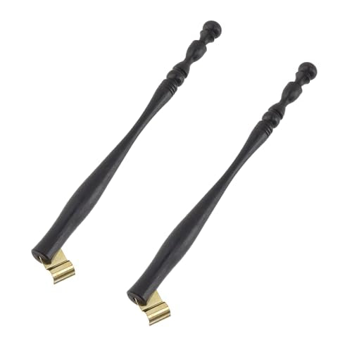 2pcs Oblique English Calligraphy Dip Pen Nib Holder, Black | with Multi-Fit Brass Flange, Wooden Ink Pen, Oblique Pointed Pen Nib Holders, for Drawing, Signing, Painting, Writing - color: Black