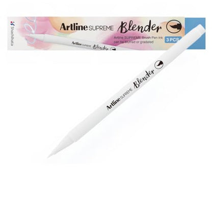 Artline SUPREME Brush Blender Pens | AP Certified Safe for Kids | Blur Resistant Ink | EPFS-F | Flexible Brush Nib Creates Unique Wide & Fine Lines | 3-Pack - size: 3-Pack