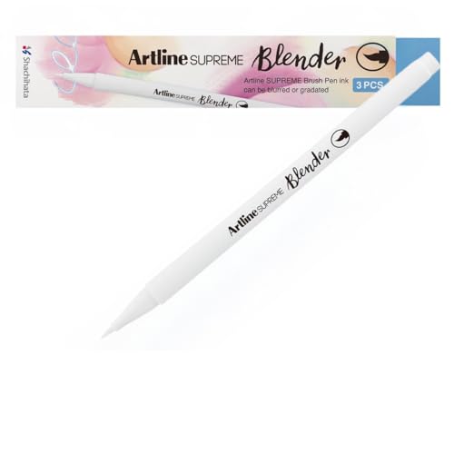 Artline SUPREME Brush Blender Pens | AP Certified Safe for Kids | Blur Resistant Ink | EPFS-F | Flexible Brush Nib Creates Unique Wide & Fine Lines | 3-Pack - size: 3-Pack