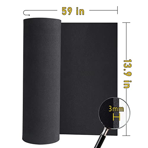 2-Pack Black Eva Foam Sheets roll, Premium eva Craft Foam 3mm Thick, 13.9" x 59", High Density 86kg/m3 for Halloween Cosplay Costume, Crafts, DIY Projects by MEARCOOH - color: 2PCS:Black, size: Thickness-3mm