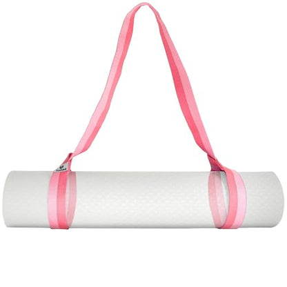 Tumaz Yoga Mat Strap Adjustable Carrier for All Yoga Mats, 2 Sizes - color: 02. Pink Match, size: 64 IN