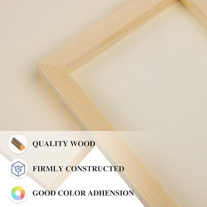 Aodaer 8 Pack Wood Panels 6 x 12 Inch Wooden Panels Canvas Unfinished Craft Wood Boards Panels for Art Crafts Acrylic and Oil Painting Pouring DIY Projects - size: 6 x 12 Inch